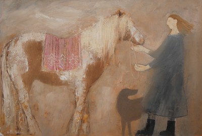 Girl with a Horse
Oil on board  61 x 89 cms
£3300