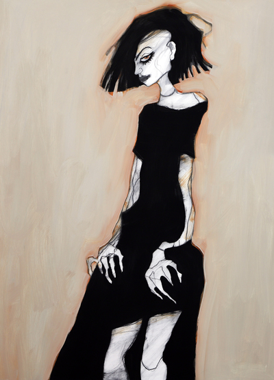 Shifty
oil and wax pastel on Fabriano paper
76 x 54 cms
SOLD