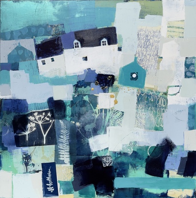 Two Ways in Time, Lewis  
mixed media on board 61 x 61 cm
£1800