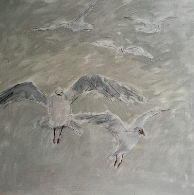 Joyce Gunn Cairns
Gulls
oil on board  60 x 60 cms
£495