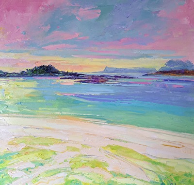 Angus Clark
Eigg and Rum from Morar
oil on canvas 60 x 60 cm
£1100