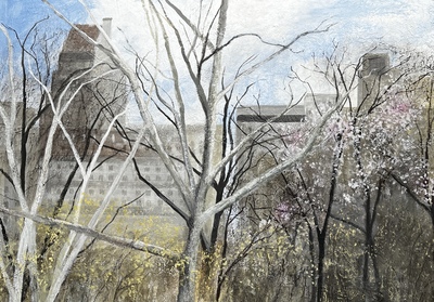 Sandra Moffat
5th Avenue Blossom, NYC
mixed media 42 x 60 cm
£1800