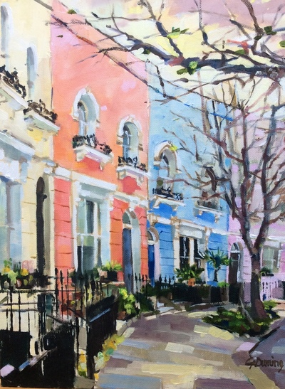 Geraldine Durning 
Kelly Street
Oil on board  30 x 25 cms
£515
