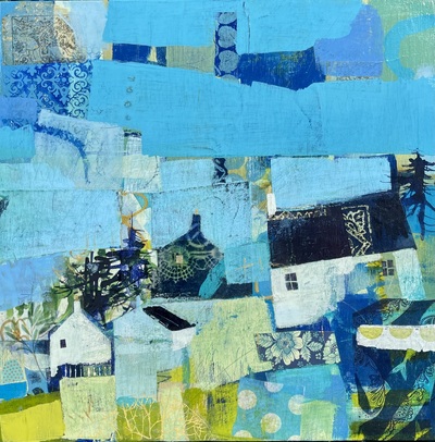 The Little Minch, Skye  
mixed media and collage on board 30 x 30 cm
£720
SOLD