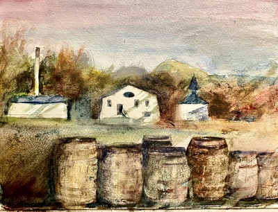 Scott MacDonald
Glengoyne Distillery
Watercolour  25 x 30 cms
£550