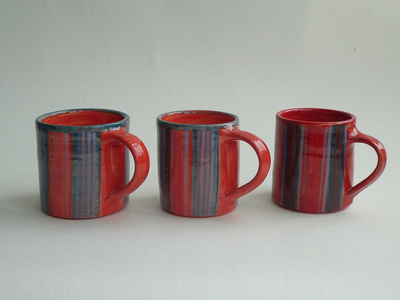 Pauline Zelinski
Straight-sided Cups
hand-painted ceramic 9 cm high
£40 ea
ALL SOLD