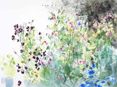 Jenny Matthews
Chaotic Sweet Peas
Watercolour  55 x 75 cms
£1850