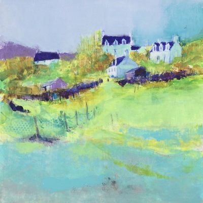 Nicole Stevenson 
Keeping Bees and Planting Trees, Clashnessie
Oil  35 x 35 cms
SOLD