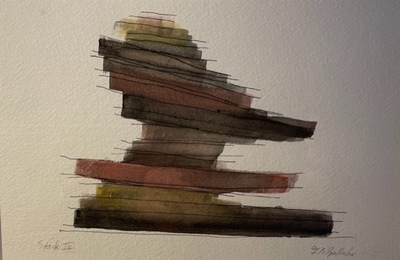 Frank Gallacher
Stacks IV
Watercolour  16 x 21 cms
£380