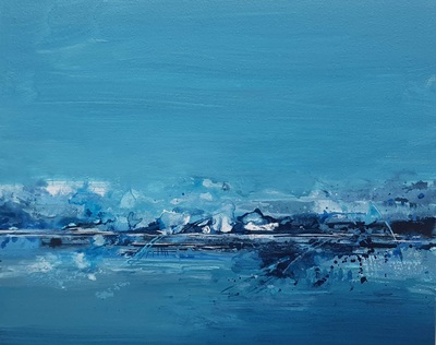 Naomi Rae
Sea Blue Tide, Imachar, Isle of Arran
Indian ink on board  20 x 25 cms
£350
