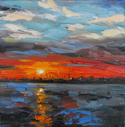 Judith I Bridgland
Setting Sun, Humber Estuary
oil on linen
30 x 30 cms
£1350
