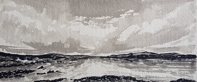 Naomi Rae
Martyrs Bay, Iona
Indian ink on paper  10 x 23 cms
£195 (mounted)