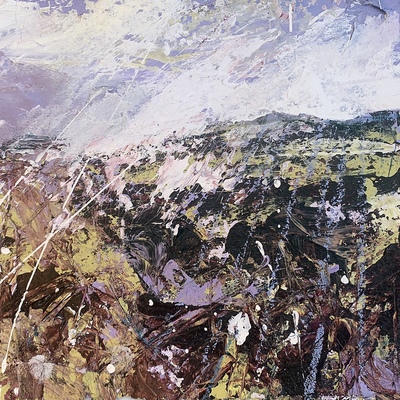 Andy Heald
A Cloud Burst Over Skid Hill, Garelton
Mixed media and paper and board 35 x 35 cms
£350