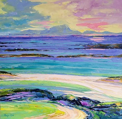 Angus Clark
Isle of Muck from Ardnamurchan 
oil on canvas 60 x 60 cm
£1100