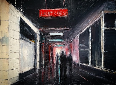 Scott Macdonald
Mitchell Lane, Glasgow
oil on canvas 30 x 40 cm  
£450