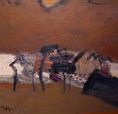Sandy Murphy RGI PAI
October Border
Oil on board  40 x 40 cms
£1800