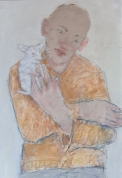 Man with Rat
oil on board 58 x 40 cms
SOLD