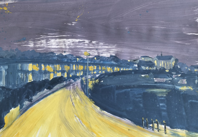 Weymouth Drive at Dusk, Kelvindale
ink 60 x 80 cm
£270