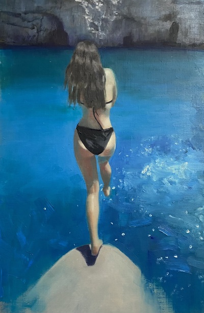 Leap
oil on canvas 37 x 25 cm
£450