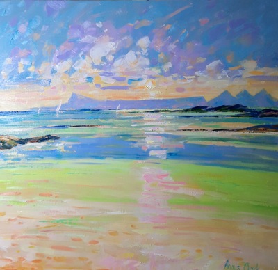 Angus Clark
Eigg and Rum Sunset
Oil on canvas board 60 x 60 cms
£1100