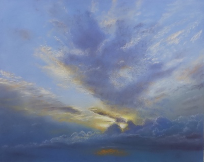 Jonathan Stockley 
Coatbridge Sunset 
Pastel  25 x 30 cms
£395

