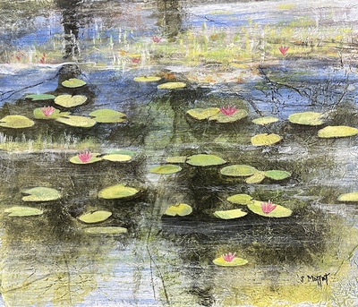 Sandra Moffat
Water Lilies (unframed)
Mixed media  28 x 33 cms
£600 