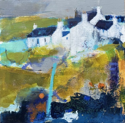 Nicole Stevenson
Offerings of Ribbons and Charms, Ardubh 
Oil on canvas  24 x 24 cms
£320 