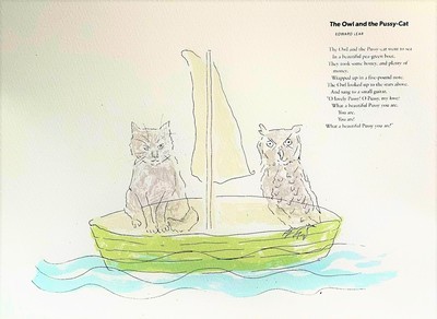 Joyce Gunn Cairns
The Owl and the Pussy-Cat
screen print 29 x 40 cm
£175