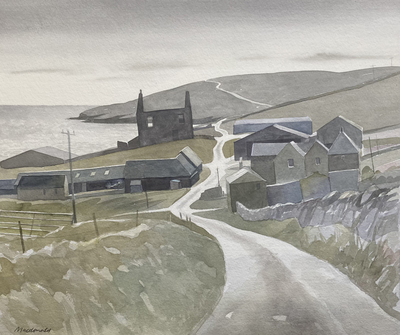 The Road to Quendale Mill
Watercolour  30 x 40 cms
£900
