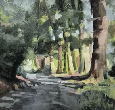 Light Falling on Dunskey Estate II
mixed media on mountboard 28 x 32 cm
£540
SOLD