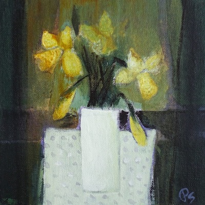 Narcissi
acrylic on canvas panel  15 x 15 cms
£325
