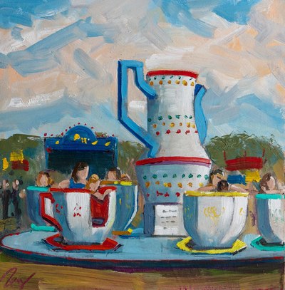 Paul Graham 
Teacups
Oil on board  25 x 25 cms
£500