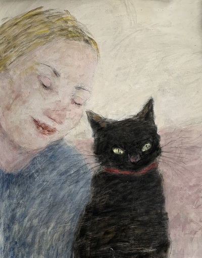 Devoted
oil on board 58 x 50
£590