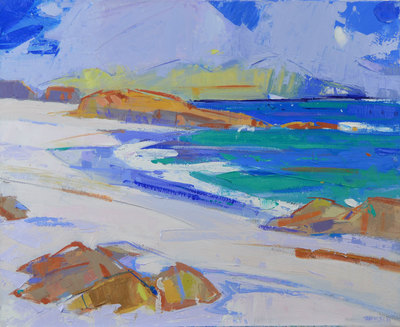 Marion Thomson
Sunlit Bay, Iona
Oil on canvas  45 x 55 cms
£1400