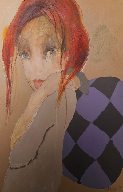 Harlequin
acrylic on canvas  70 x 46 cm
£800