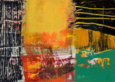 Christopher Wood RSW
Broken Days
acrylic and collage on panel 15 x 21cm
£750