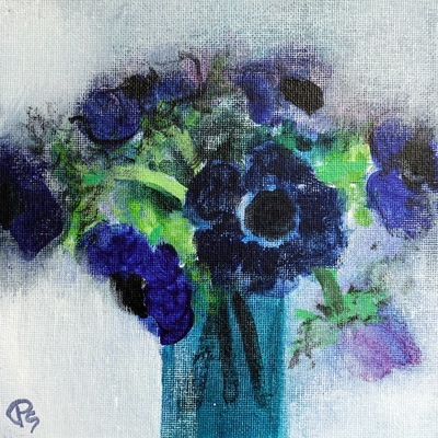 Dark Anemones
acrylic on canvas panel  15 x 15 cms
£325