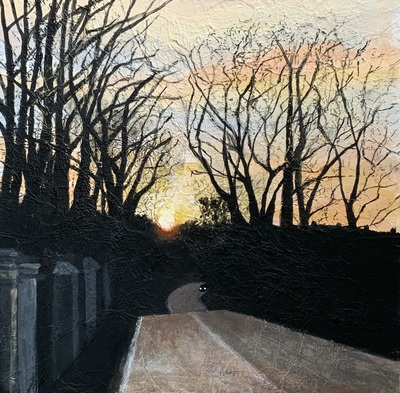 Sandra Moffat
Glorious Sunrise II (unframed)
Mixed media  25 x 25 cms
£500