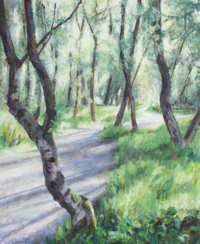 Katherine Cowtan
Sun Through the Trees
Oil on board  37 x 34 cms
£475