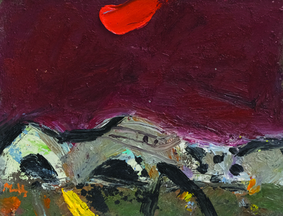 Orange Sun, Winter
oil on board 17 x 22 cm
£400 (unframed)