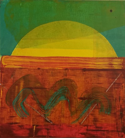 Rowena Comrie
Bubbling Up
oil on linen 61 x 56 cm
£1800