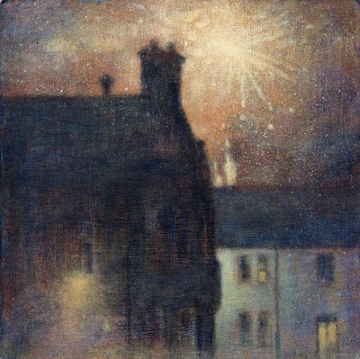 George Grant
On Fireworks Night, Kilbarchan
acrylic on panel 22 x 22 cm
£500