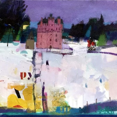 Francis Boag
Spring Snows, Craigievar
Acrylic on canvas  30 x 30 cms
£1400