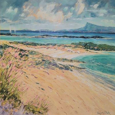 Angus Clark
Eigg and Rum from Morar
Oil on canvas board 60 x 60 cms
£1100