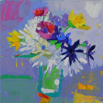 Marion Thomson
Garden Posy
oil on canvas	25 x 25 cm	
£490