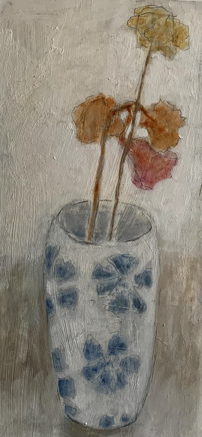 Joyce Gunn Cairns
Dried Flowers
oil on board 47 x 23 cm
£495