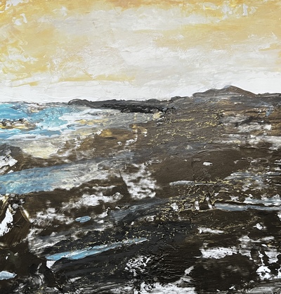 Sandra Moffat
Dawn Breaks
mixed media 20 x 20 cm
£500 (mounted and unframed)