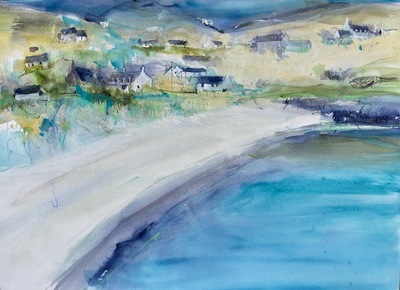 Salt Sea Bleached Crofts, Lewis
watercolour, ink and pastel 55 x 74 cm
£1500