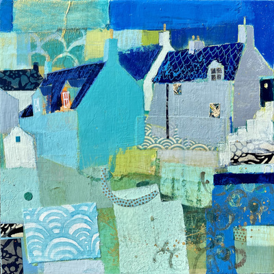 Nicole Stevenson
The Teal Cottage. Sandend
mixed media 20 x 20 cm
£450