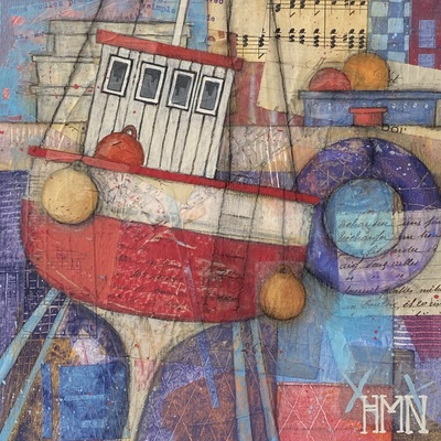 Heather Nisbet
Resting in Dock
Mixed media  44 x 44 cms
£325